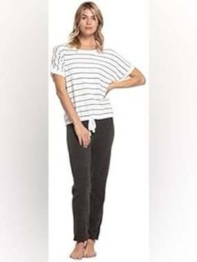 Barefoot Dreams Striped CozyChic Ultra Lite Tie-Front Top